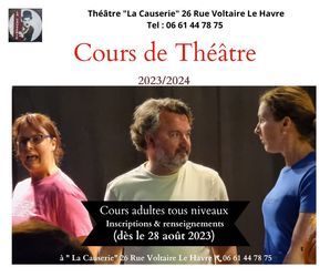 [à valider]Cours de Théâtre Adultes tous niveaux à La Causerie