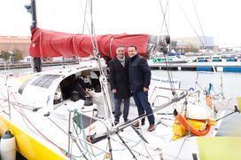 Sébastien Tasserie et Renaud Courbon sur le bateau "à chacun son Everest"