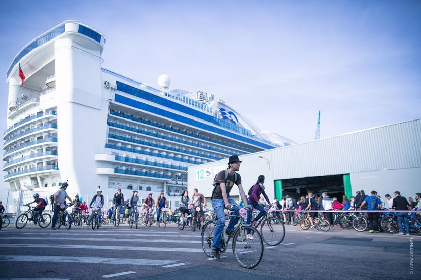 Julie Lemarcis-Hautot participe au Vélotour avec son mari et ses deux petites filles depuis deux ans